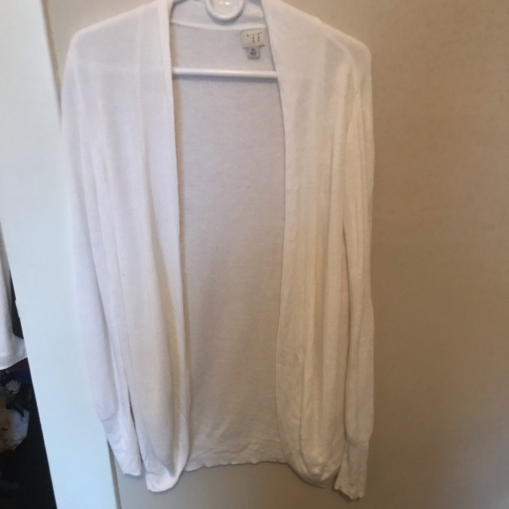 White cardigan